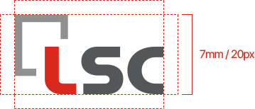 LSC logo Minimum Space and Minimum Size